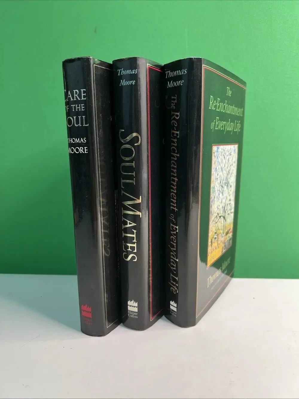 Lot 3 Thomas Moore Books HC/DJ Care Of The Soul Mates Te-Enchantment Everyday